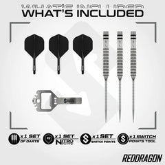 Red Dragon Gian van Veen TE Switch Points Steeldarts 21g - FutureDart