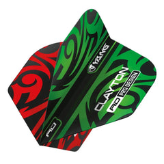 Red Dragon Jonny Clayton Double Sided Ying Yang Flights - F6971 - FutureDart