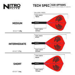 Red Dragon Jonny Clayton Nitro Flite Kite Integrated Flight System - Short - FutureDart