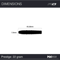 Red Dragon Luke Humphries Prestige Steeldarts 22g, 23g, 24g - 24g - FutureDart