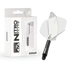 Red Dragon Nitro Flite Integrated Flight and Shaft No2 - Black - Clear - Intermediate 22.5mm - FutureDart