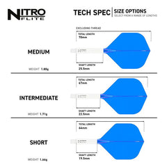 Red Dragon Nitro Flite Integrated Flight and Shaft No2 - Black - Clear - Medium 25.5mm - FutureDart