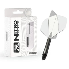 Red Dragon Nitro Flite Integrated Flight and Shaft No2 - Black - Clear - Medium 25.5mm - FutureDart