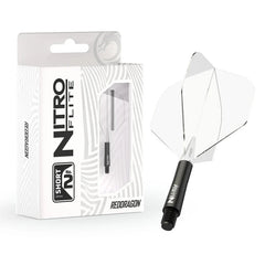 Red Dragon Nitro Flite Integrated Flight and Shaft No2 - Black - Clear - Short 19.5mm - FutureDart