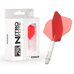 Red Dragon Nitro Flite Integrated Flight and Shaft No2 - White - Red - Medium 25.5mm - FutureDart