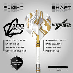 Red Dragon Paradym Darts – Gold & Silver Parallel Steeldarts 22g, 24g, 26g - 22g - FutureDart