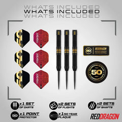 Red Dragon Peter Wright 50 Years Player Limited Edition Steeldarts 21g - FutureDart