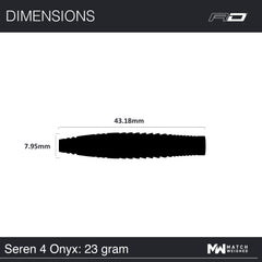 Red Dragon Seren Onyx 4 Steeldarts 23g, 25g - 23g - FutureDart