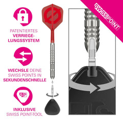 Target Group O 03 Swiss Points Steeldarts 22g, 24g, 26g - 22g - FutureDart