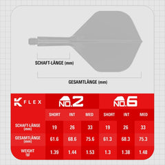Target K - Flex Bolide No.2 - No.6 Short - Intermediate - Medium - No.2 - Short - FutureDart