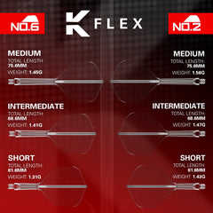 Target K - Flex Flight & Shaft System No.2 - No.6 Short - Intermediate - Medium - No.2 - Short - Red - FutureDart
