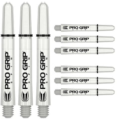 Target Pro Grip Spin Shafts - 3 Sets - Clear - Short 34mm - FutureDart