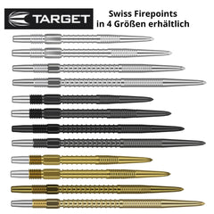 Target Swiss Firepoint Silber, Schwarz, Gold - Silber - 26 mm - FutureDart