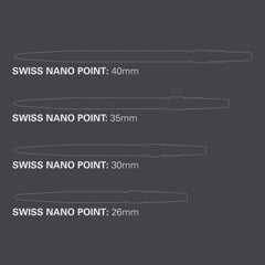 Target Swiss Nano Point Silber, Schwarz, Gold - Silber - 26 mm - FutureDart