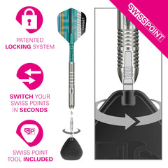 Target Hydro 01 Swiss Point Steeldarts 22g, 23g, 24g - 22g - FutureDart