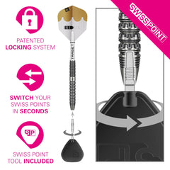 Target Redux 01 Swiss Point Steeldarts 22g, 23g, 24g, 25g - 22g - FutureDart