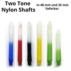 Two Tone Nylon Shafts - Short 35mm - Blue - FutureDart