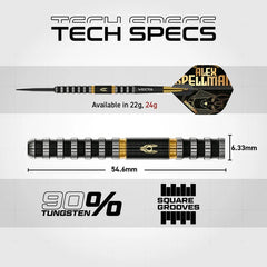 Winmau Alex Spellman Signature Series Steeldarts 22g, 24g - 22g - FutureDart