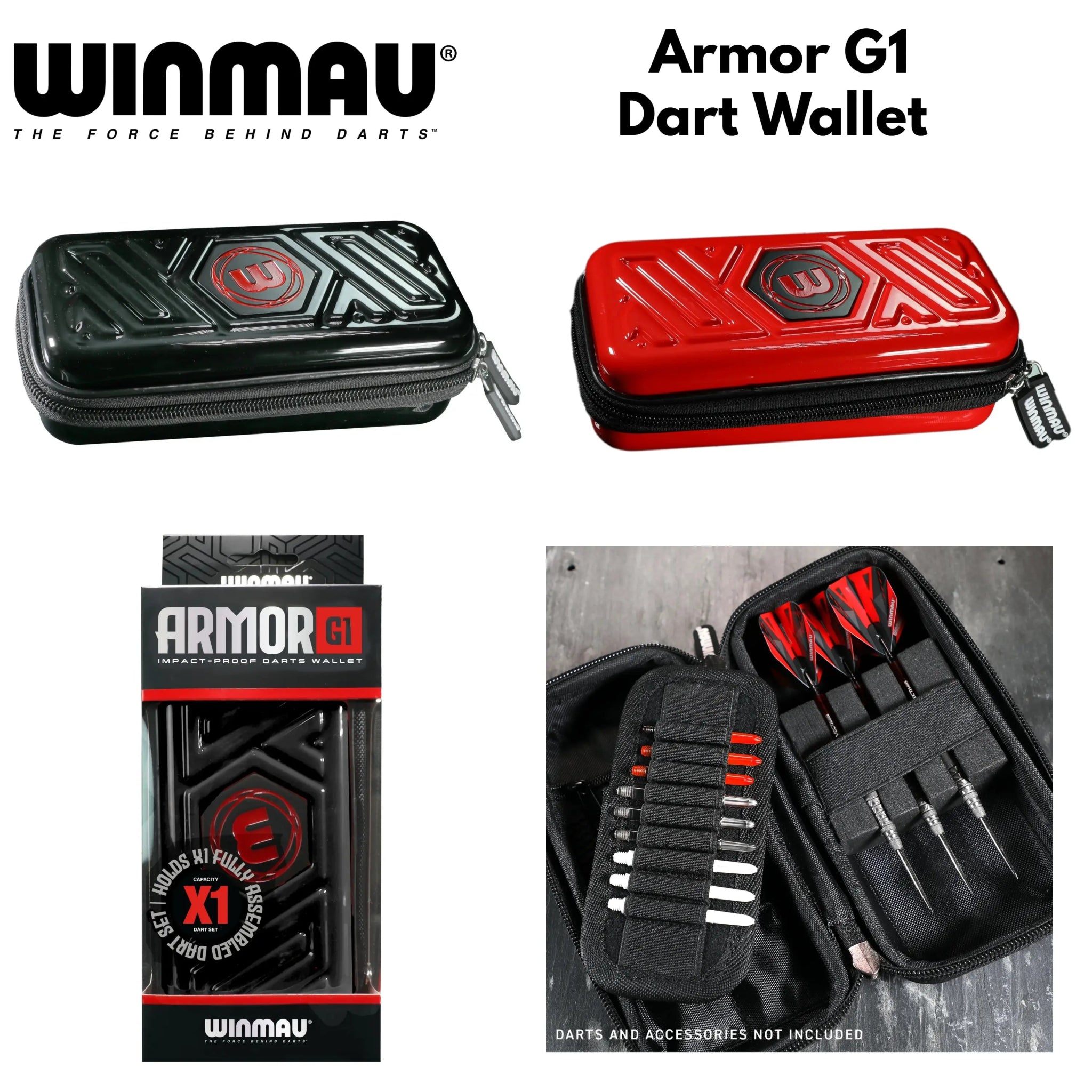 Winmau Armor G1 Dart Wallet Dartcase - Dartkoffer - Darttasche - Schwarz - FutureDart