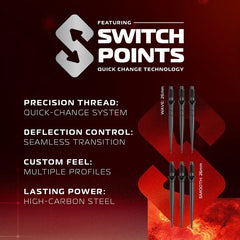 Winmau Fornax Switch Point Darts - Parallel Steeldarts 22g, 24g - 22g - FutureDart