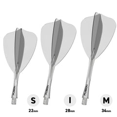 Winmau Fusion Arrow Flights & Shafts - Clear - Short 22mm - FutureDart