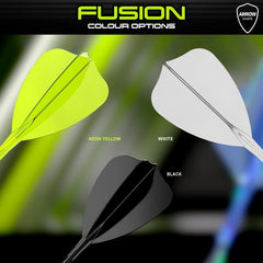 Winmau Fusion Arrow Flights & Shafts - Schwarz - Short 22mm - FutureDart
