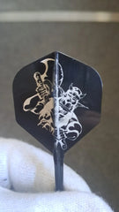 Winmau Fusion Flights & Shafts No6 personalisiert mit eigenem Bild Logo Text - Short 22mm - Yellow - FutureDart