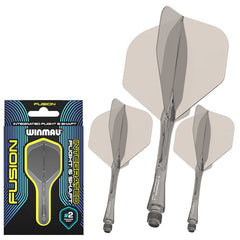 Winmau Fusion Flights & Shafts Short - Intermediate - Medium 2 - Short 22mm - Grey - FutureDart