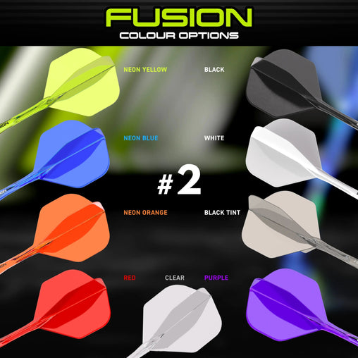 Winmau Fusion Flights & Shafts Short - Intermediate - Medium 2 - Short 22mm - Yellow - FutureDart