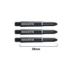 Winmau Joe Cullen Rockstar Shafts short/medium - Short 35mm - Black - FutureDart