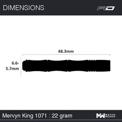 Winmau Mervyn King Steeldarts 22g, 24g, 26g - 22g - FutureDart