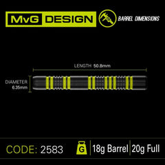 Winmau Michael Van Gerwen MvG 85% Range Softdarts 20g - FutureDart
