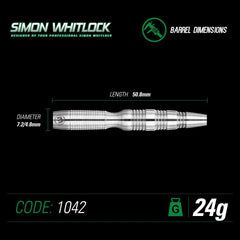 Winmau Simon Whitlock 90% Tungsten Steeldarts 22g, 24g - 22g - FutureDart