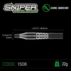 Winmau Sniper Special Edition V1 Steeldarts 22g, 24g - 24g - FutureDart