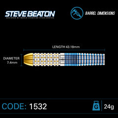 Winmau Steve Beaton Legacy Steeldarts 22g, 24g - 22g - FutureDart