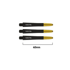 Winmau Vecta Shaft - Black & Gold - Medium 40 mm - FutureDart