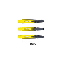 Winmau Vecta Shaft - Yellow - Short 34 mm - FutureDart