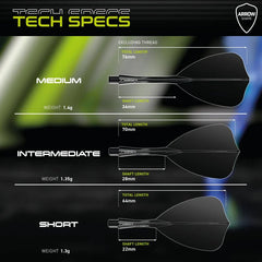 Winmau Fusion Arrow Flights & Shafts - Short 22mm - FutureDart