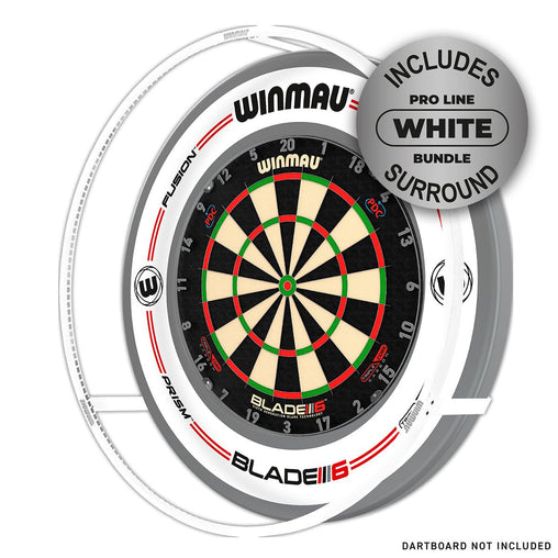 Winmau - Winmau Plasma ICE Dartboard LED Beleuchtung & Grey/White Pro - Line Surround Bundle - Dart Boards & Zubehör - FutureDart