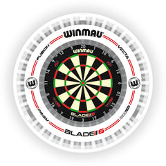 Winmau Plasma ICE Dartboard LED Beleuchtung & Grey/White Pro - Line Surround Bundle - FutureDart