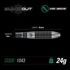 Rzutki stalowe Winmau Blackout V2 24g, 26g