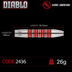 Winmau Diablo Torpedo Steeldarts 24g, 26g, 28g