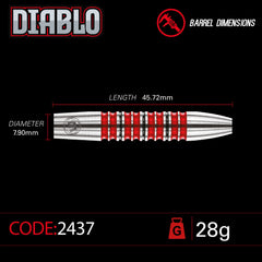 Winmau Diablo Torpedo Steeldarts 24g, 26g, 28g