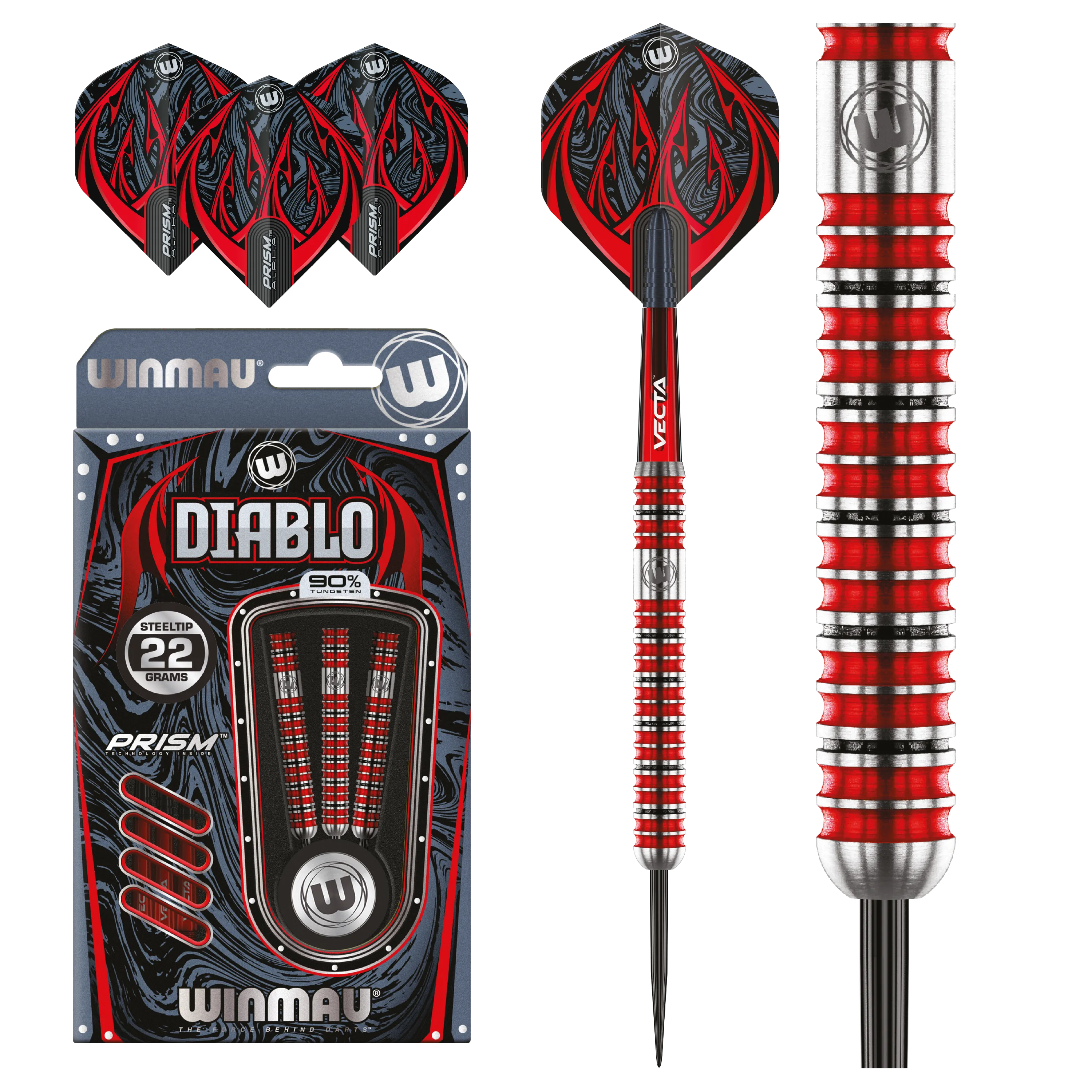 Winmau Diablo Parallel Steeldarts 22g, 23g, 24g, 25g