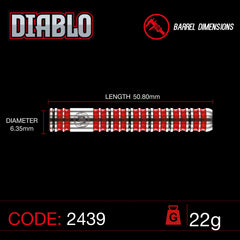 Winmau Diablo Parallel Steeldarts 22g, 23g, 24g, 25g