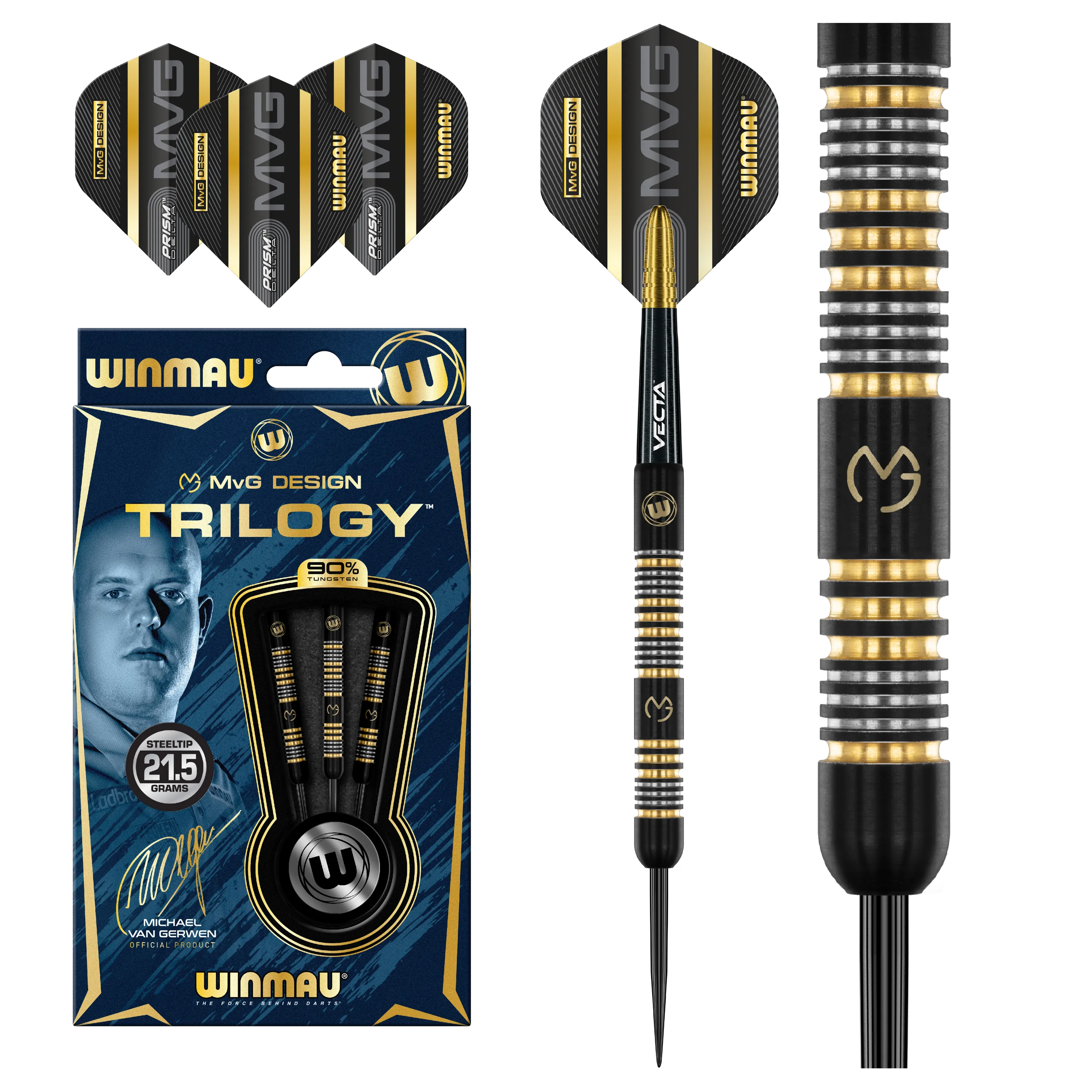 Winmau MvG Trilogy Steeldarts 21.5g, 23g, 24g