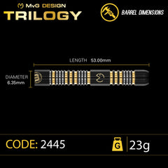 Winmau MvG Trilogy Steeldarts 21.5g, 23g, 24g