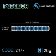 Winmau Poseidon Steeldarts 23g, 24g, 25g