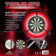 MISSION Torus 270 degree dartboard lighting LED