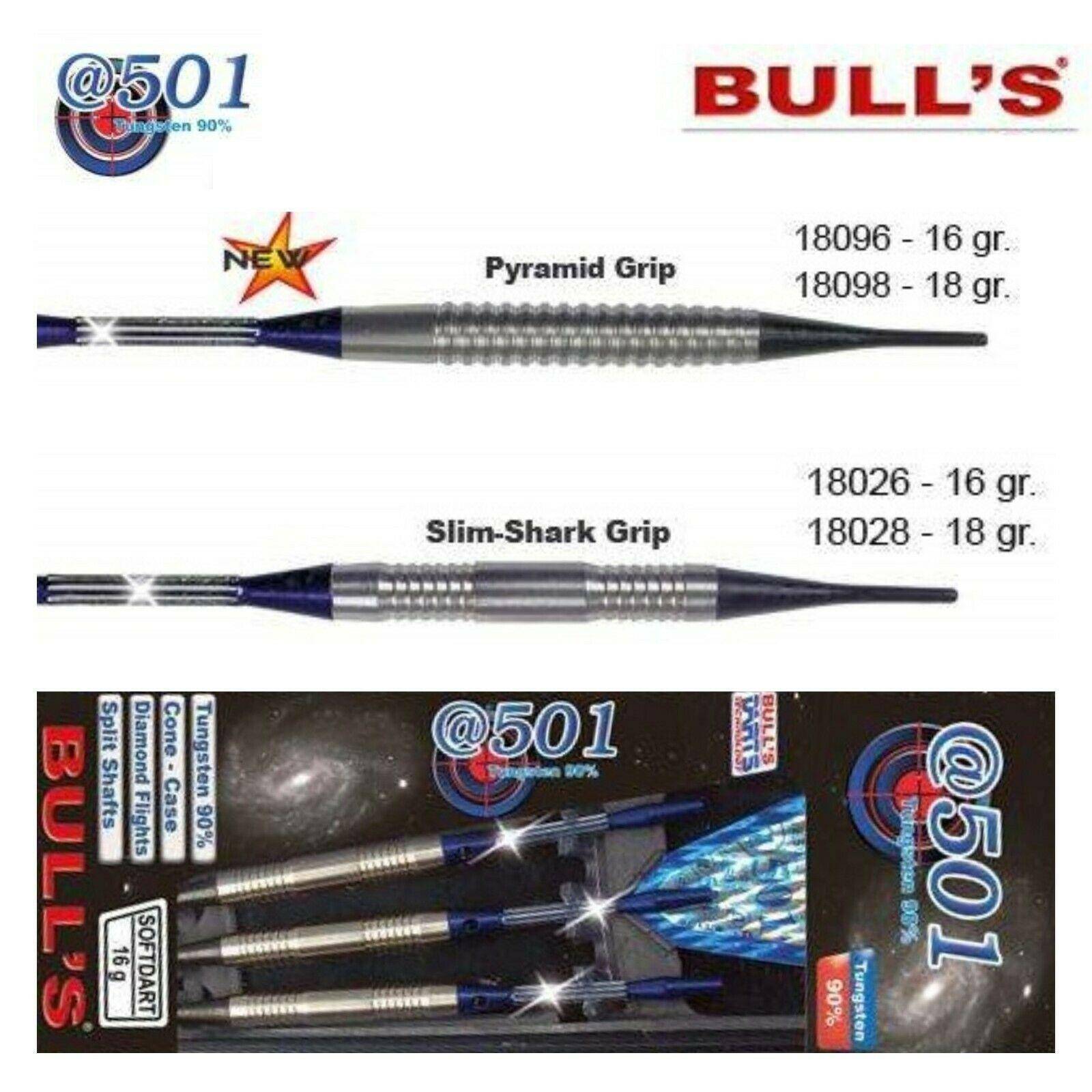 Bulls @501 soft darts 16g, 18g